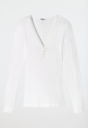 Shirt long-sleeved white - Revival Agathe