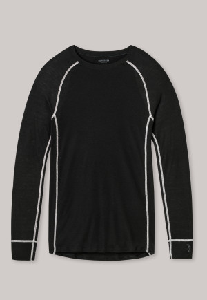 Shirt langarm Thermowäsche extra warm schwarz - Sport Thermo Plus