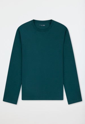 Shirt met lange mouwen, diepzeegroen - Mix+ Relax