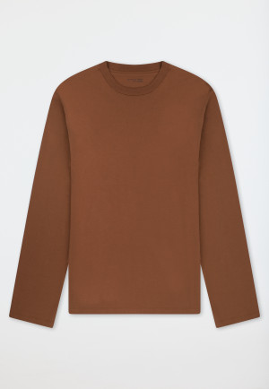Shirt met lange mouwen, kleur toffee - Mix+ Relax