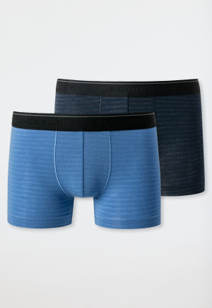 Schiesser  Jungen Boxershorts  Doppelpack  92-140  blau/weiß Baustelle NEU 
