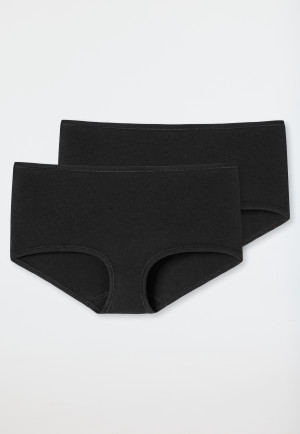 Boxer briefs 2-pack organic cotton black - 95/5