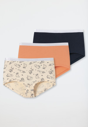 Ladies Just Essentials 4 Pk Cotton Plain Colour White Black Nude Hipster Briefs 