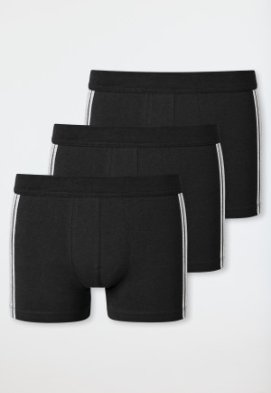 Boxer en coton bio rayé noirpar lot de 3 - 95/5