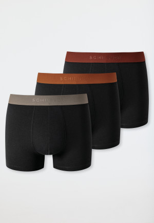 Boxer briefs 3-pack organic cotton woven elastic waistband multicolored - 95/5