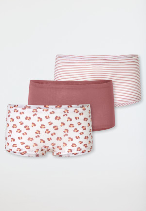 Lot de 3 shorts rayures imprimé animal multicolore - 95/5