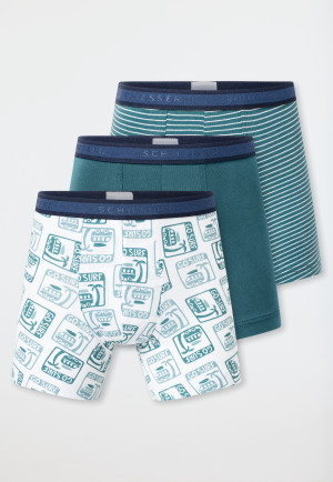 Confezione da 3 pezzi surfer a righe multicolore - 95/5