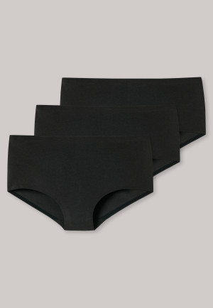 Shorts 3er-Pack schwarz - Invisible Cotton