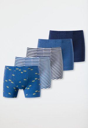 Shorts 5er-Pack Organic Cotton Softbund Ringel Fische mehrfarbig - Natural Love