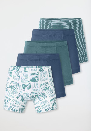 Shorts 5er-Pack Ringel Surfer mehrfarbig - 95/5