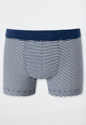 Pantaloncini, bambù, morbido elastico in vita, a righe, blu scuro - Natural Love