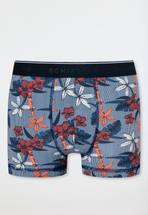 Pantaloncini in microfibra con palme, fiori e righe, multicolore - Fashion Daywear