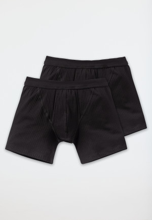 Shorts mit Eingriff 2er-Pack schwarz - Authentic