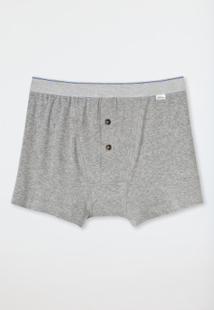 Shorts mit Knopfleiste grau meliert - Revival Ludwig