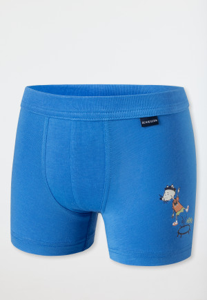 Boxer in modal di colore blu con vita morbida e motivo topolino Henry con trampolino - Rat Henry