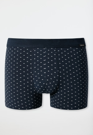 Short biologisch katoen met patroon donkerblauw/wit - Fashion Daywear