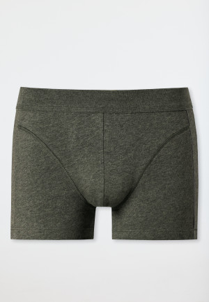 Pantaloncini in cotone biologico con bordino, verde screziato - Comfort Fit