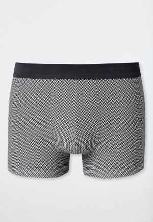 Shorts Stretch Organic Cotton patterned charcoal - 95/5