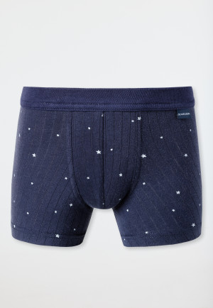 Shorts Tencel biologisch katoen zachte tailleband glanzend garen sterren donkerblauw - Original Classics