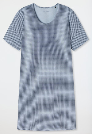 Sleepshirt kurzarm Organic Cotton weite A-Form Grafik-Print multicolor - Flared Fit