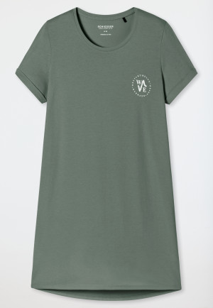 Sleepshirt kurzarm Print jade - Essential Nightwear