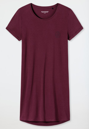 Sleep shirt short-sleeved print plum - Summer Night