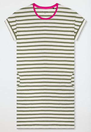 Camicia da notte a maniche corte a strisce lime - Casual Essentials