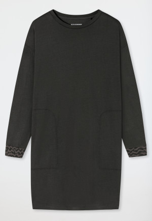 Sleepshirt langarm Oversized Modal anthrazit - Modern Nightwear