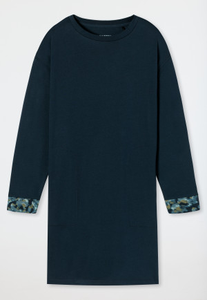 Sleepshirt langarm Oversized Modal nachtblau - Modern Nightwear