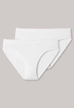 Panties double pack organic cotton white - 95/5