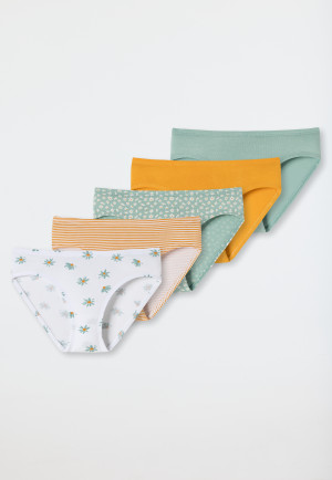 Panty 5-pack organic cotton soft waistband stripes margarites multicolored - Natural Love