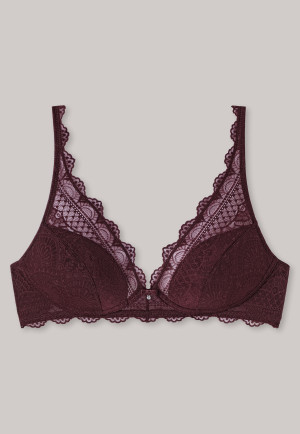 Soft BH ohne Bügel Allover-Spitze burgund - Feminine Lace