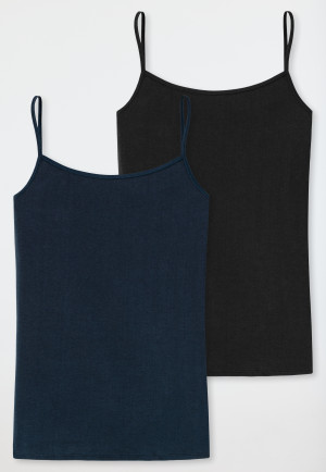 Mode Tops Tops met spaghettibandjes Mango Top met spaghettibandjes zwart casual uitstraling 