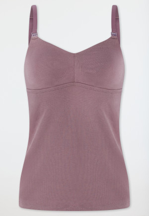 Spaghettitop Schwangerschaftswäsche mauve - Unique Maternity