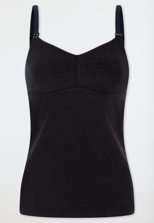 Spaghettitop Schwangerschaftswäsche schwarz - Unique Maternity