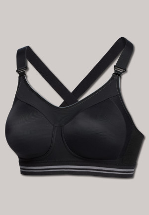 Sports bra Active High Impact, black - SCHIESSER Sport