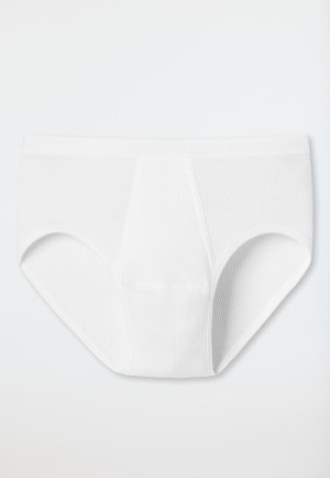 Slip sportivo con patta, a doppia costa, bianco - Original Classics