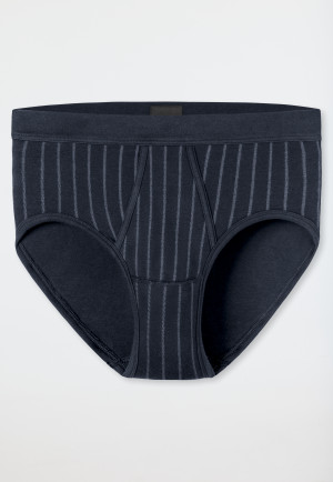Sport slips met gulp strepen nachtblauw - Fine Interlock