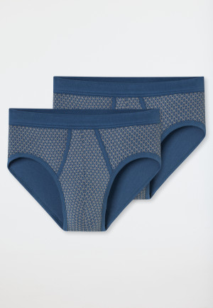 Lot de 2 slips de sport ouverts en côtelé brun-gris imprimé - Original Classics