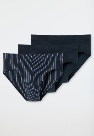 Supermini 3er-Pack Organic Cotton uni/geringelt mehrfarbig - 95/5