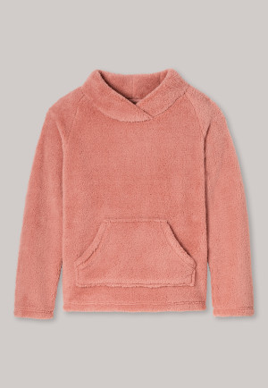 Sweater langarm Fleece Stehkragen terracotta - Mix+Relax