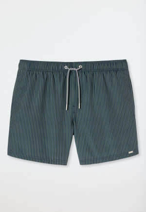 Swimshorts Webware oliv gestreift - Saltwater