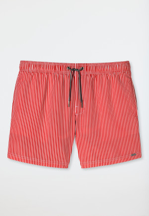 Swimshorts Webware rot gestreift - Saltwater
