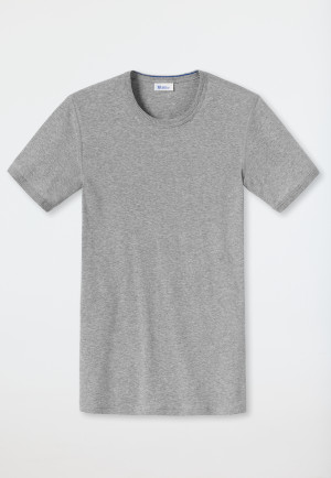 T-shirt a costine sottili, grigio screziato - Revival Ludwig