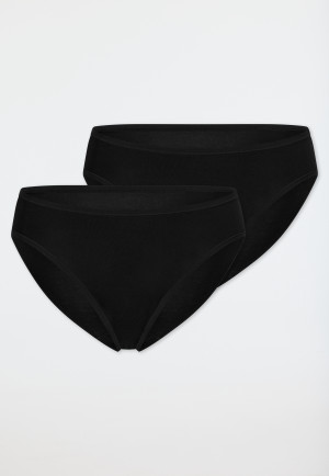 Tai-Slips 2er-Pack Organic Cotton schwarz - 95/5