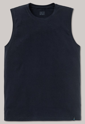 Tank top stylish cut blue-black - Long Life Soft
