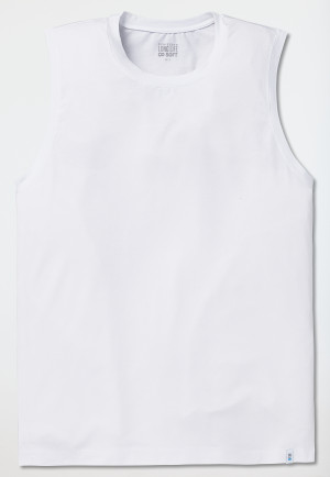 Tank top stylish cut white - Long Life Soft