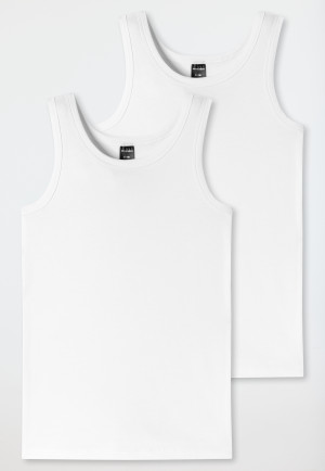 Tank tops 2-pack organic cotton white - 95/5