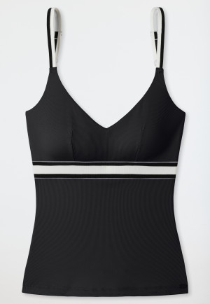 Tankini-Top herausnehmbare Softcups verstellbare Träger schwarz - California Dream