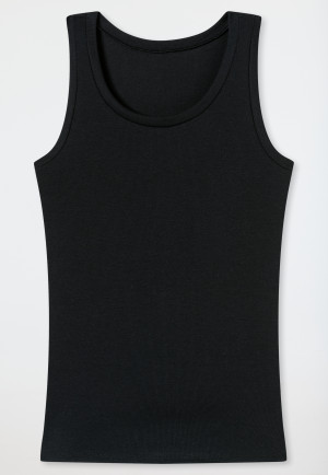 Tanktop Doppelripp schwarz - Pure Rib